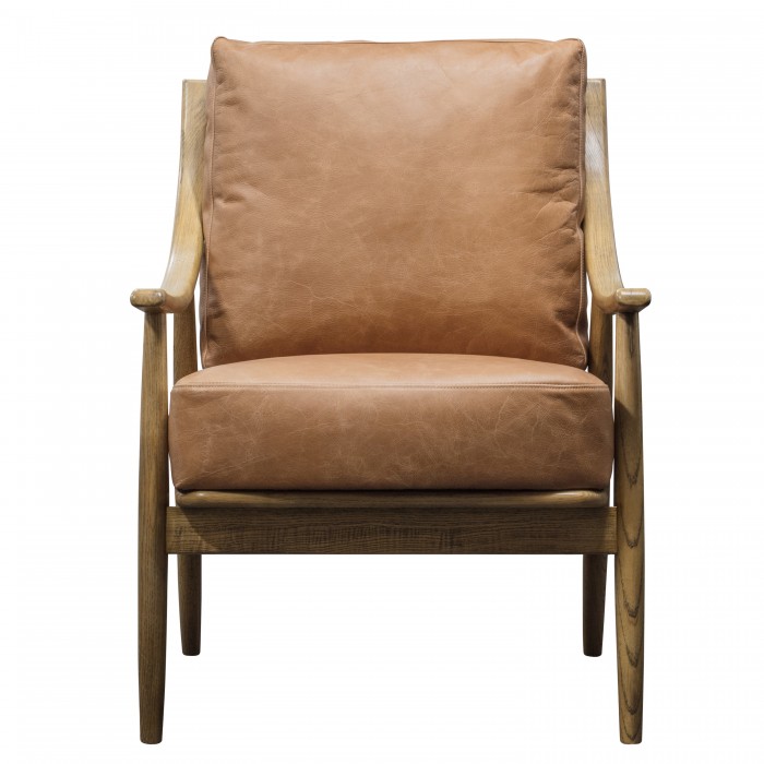 Ashwell Armchair Brown Leather